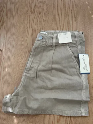 New Women’s Universal Thread Pleated Shorts High Rise Cotton Lyocell Size 8 thumbnail 2