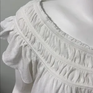 Free People We The Free Coconut Cinch Scoop Neck Top Ivory Large thumbnail 9
