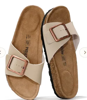 Project Cloud Ibiza Genuine Leather Slide Buckle Sandals Sandcastle Tan 8.5 thumbnail 1
