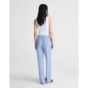 Madewell Zoe Relaxed Wide Leg Linen Pant Women's 8 Light Blue High Rise thumbnail 2