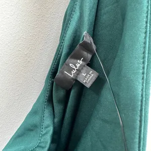 Lulus Simply Brilliant Emerald One-Shoulder Bow Maxi Dress Formal Large NWT thumbnail 7