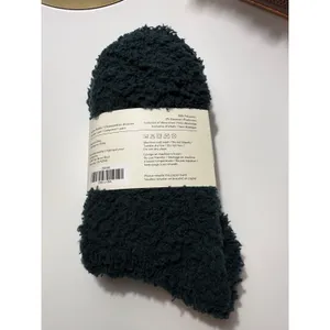 UnHide Softie Socks Forest Green Faux Fur Plush Cozy Lounging Crew Socks NEW‎ thumbnail 3