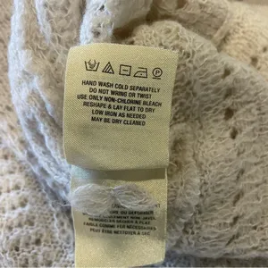 Anthropologie Angel of the North Lua Sweater Duster Vest - Cream Pointelle Knit thumbnail 6