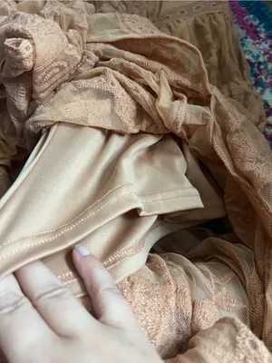 POL “Dress Me In Lace” Cotton Maxi Lace Romper Caramel Festival Coastal Boho M/L thumbnail 9