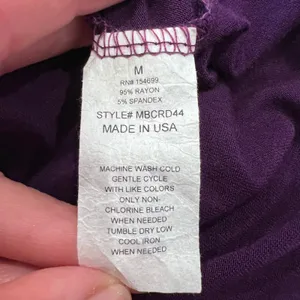 Mother‎ Bee Maternity Purple Faux Wrap V-Neck Empire Waist Maxi Dress MBCRD44 M thumbnail 6