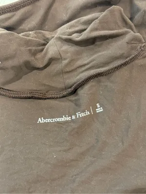 Abercrombie & Fitch soft matte bodysuit with mock neck in brown thumbnail 7