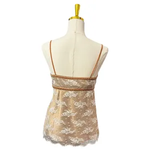 Vintage George Lace Mesh Camisole Nude Sheer Floral Lace Y2K Fairy Grunge S 4/6 thumbnail 3