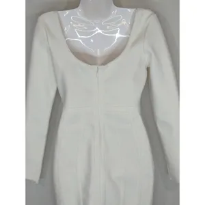 Band of Stars Bodycon Dress‎ White Sweetheart Neck Party Cocktail NWT thumbnail 9