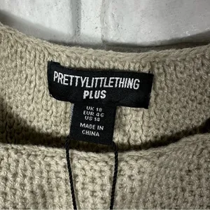NEW Prettylittlething Plus Fringe Knit Crop Top Size US 14 thumbnail 6