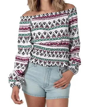 Wrangler‎ Retro Off The Shoulder Smocked Top - Size XXL - NWT thumbnail 1