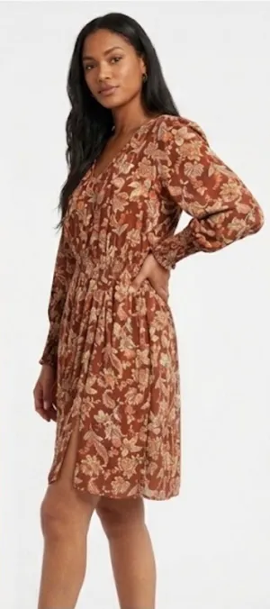 Lark + Grey women’s Floral V-Neck Dress size large thumbnail 1