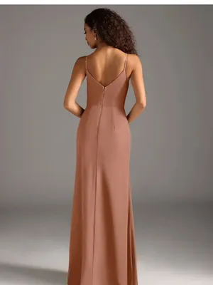 Azazie Deanda Dress Stetch Satin Bronzer thumbnail 6