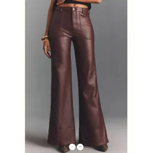 Anthropologie Pilcro The Rylan Faux-Leather Relaxed High-Rise Flare Pants thumbnail 3