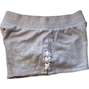 Aerie Lace-Up Sweat Shorts – Light Gray, Size M excellent condition thumbnail 6