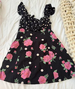 Mixed Print Bom Bom Mini dress free people thumbnail 2
