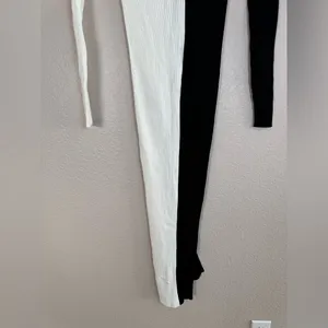 STAUD Shoko Sweater Midi Dress in Black White size Small $165 Colorblock thumbnail 14