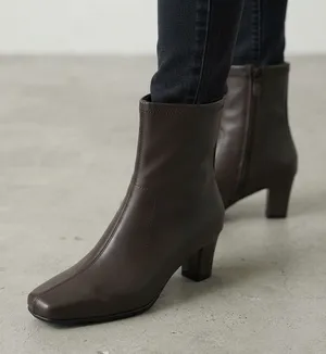 Aerosoles Size-10M Cinnamon Stretch Womens Ankle Boots Brown Faux Leather thumbnail 1