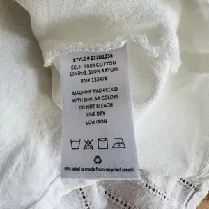 366. Roan + Ryan mini white raglan puff sleeves dress tiered with pockets XS thumbnail 5