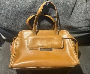 Vintage Cole Haan Tan Leather Satchel Medium Handbag G Series Village Buckle Y2K thumbnail 1