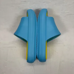 J/Slides Beach Slides Sandals Turquoise Yellow Squish Slides Size 7‎ thumbnail 10