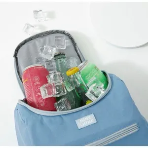 June Shine Insulated Cooler Backpack Blue Leakproof Picnic Lunch Bag thumbnail 3