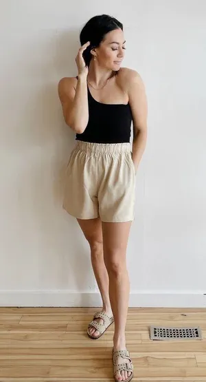 Princess Polly Teresa Beige Shorts thumbnail 1