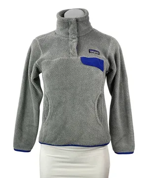 Patagonia Re-Tool Snap-T Gray Long Sleeves Pullover Fleece Coat Jacket Size XXS thumbnail 1