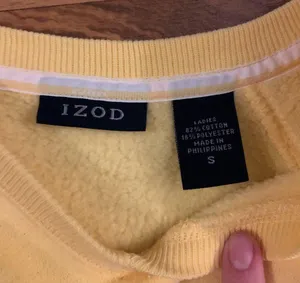IZOD Yellow cropped crewneck thumbnail 2
