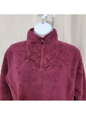 The North Face 1/4 Zip Mossbud Acadia Jacket Women's Size S Maroon Fleece thumbnail 3
