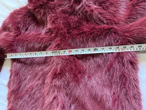 Wild Fable Burgundy Faux Fur Jacket S Y2K Mob Wife Glam Plush Coat thumbnail 9
