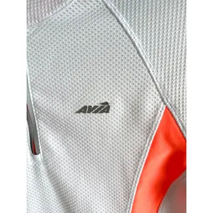 Avia Womens Quarter Zip Athletic‎ Pullover White Neon Orange Mesh Running Top S thumbnail 4