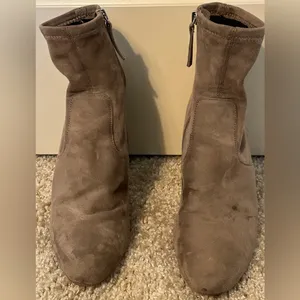 Steve Madden Taupe Block Ankle Booties Women's Sz 8 thumbnail 3