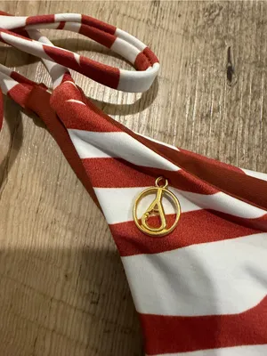 NWOT Axil swim bikini Set Red Zebra Print Medium thumbnail 3