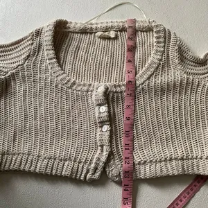 LA Hearts Cropped Knit Cardigan Medium Cream Button Front Boho Sweater thumbnail 7