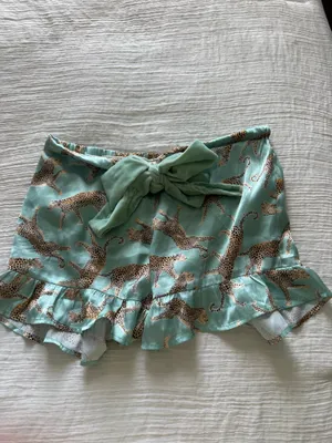 Teal and Cheetah Pajamas Set Green Size XS thumbnail 6