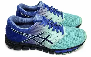 Asics Gel Quantum 180 2 T6G7N Blue Running Shoes Sneakers Womens Size 8 EXCELLNT thumbnail 1