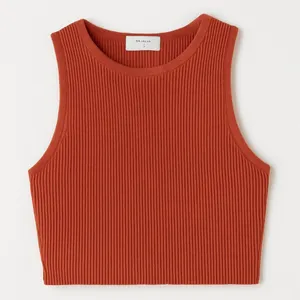 Aritzia Babaton Sculpt Knit‎ Crop Top Size XS Rust thumbnail 1