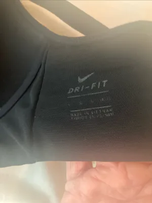Nike Black Racerback Padded Sports Bra with White Swoosh thumbnail 13
