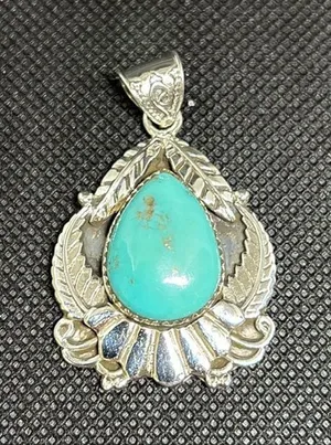 925 Sterling Silver Turquoise Pendant thumbnail 1