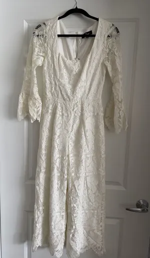 Lulus Cream Lace Jumpsuit thumbnail 1