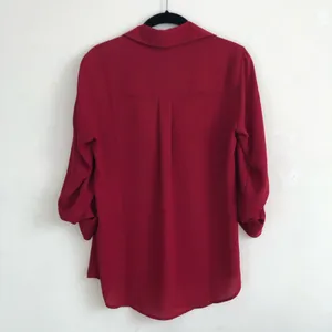 Express Portofino Office Work Blouse Shirt Small Red thumbnail 5