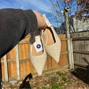 Women's Milan Slingback Heels - A New Day size 6‎ cream nwt pearl wedding summer thumbnail 7