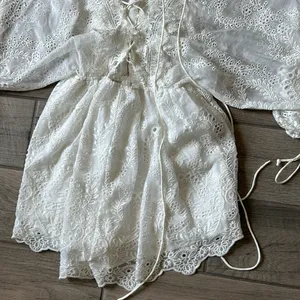 White eyelet romper thumbnail 3