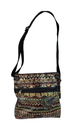 -Sakroots Crossbody Messenger Handbag Purse Boho Mixed Print Travel Shoulder Bag thumbnail 1