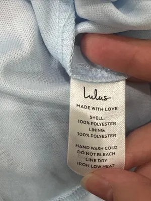 Lulus Trending Adorable Light Blue Floral Tiered Halter Mini Chiffon Dress sz L thumbnail 11