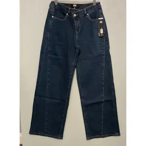 NWT Madden NYC Wide Leg Jeans S 4-6 Blue Denim High Rise Elastic Waist Pants‎ thumbnail 5