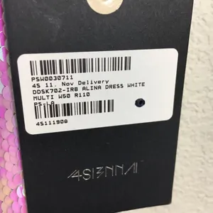 NWT 4SI3NNA Alina white sequins strapless dress thumbnail 8