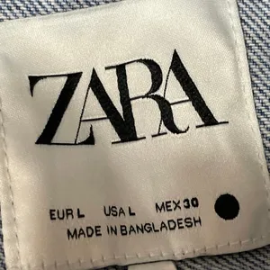 Zara Women's Blue Long Sleeve Tie Waist Button Up Denim Jean Shirt Dress Size L thumbnail 4