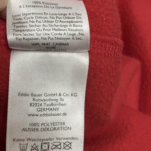 Eddie‎ Bauer Womens S Polar Fleece Sweatshirt Red Pullover 1/4 Zip Long Sleeve thumbnail 9