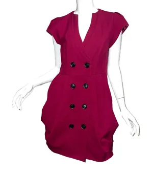 Nanette‎ Lepore Casino Royale Double Breasted Belted Dress Minimalist Career Y2K thumbnail 1